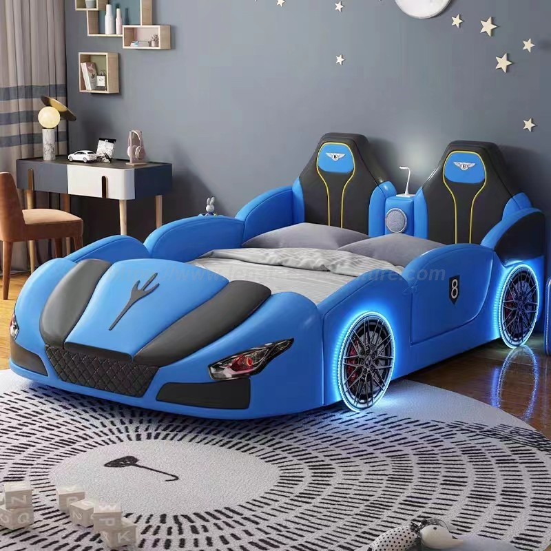 Cartoon Double Single Kid's Bed