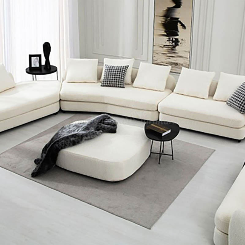 Luxury Velvet Fabric L-shaped Sofa