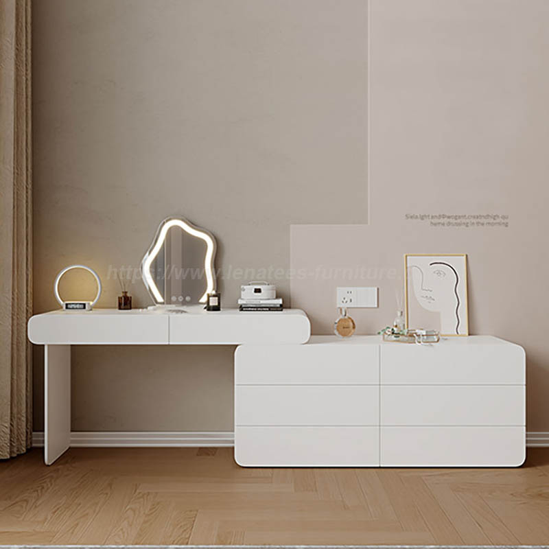 Modern White Dressing Table with Storange