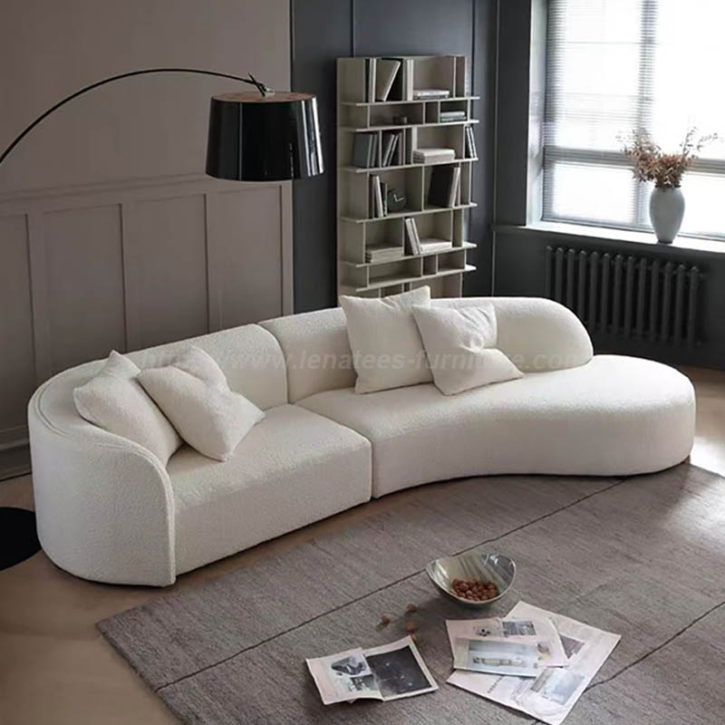 Personality Teddy Velvet Wide Corner Sofa