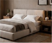 Beds design direction — illustrative interior, not a project reference