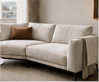 Sofas design direction — illustrative interior, not a project reference