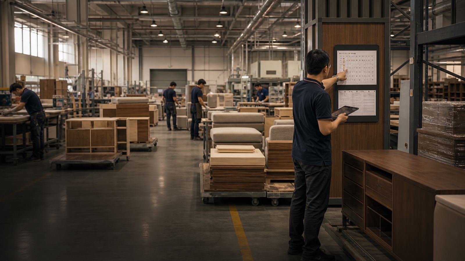 Furniture frame and construction inspection