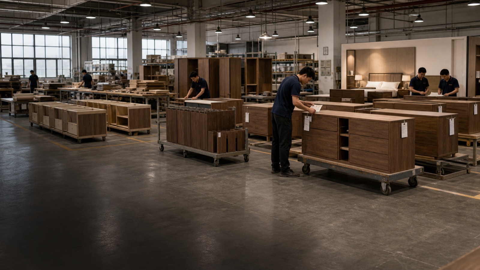 Custom furniture frame construction workshop