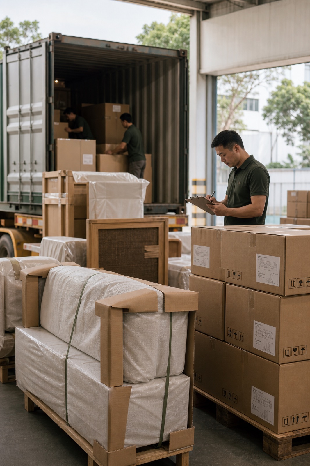 Export packing and quality control for dining furniture manufacturer China orders
