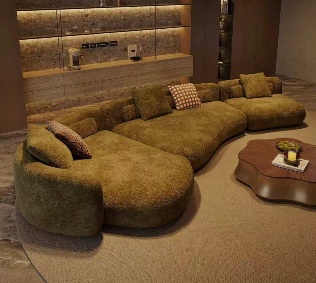 Luxury Curved Modular Sectional Sofa with Chaise Lounge
