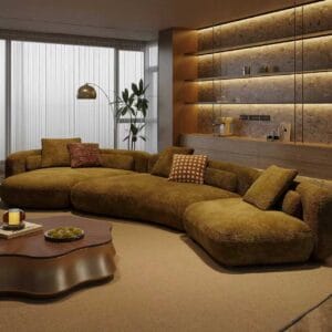 Luxury Curved Modular Sectional Sofa with Chaise Lounge image 4 Luxury Curved Modular Sectional Sofa with Chaise Lounge