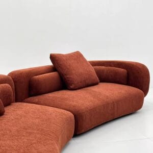 Modern Curved Modular Sectional Sofa with Rounded Arms