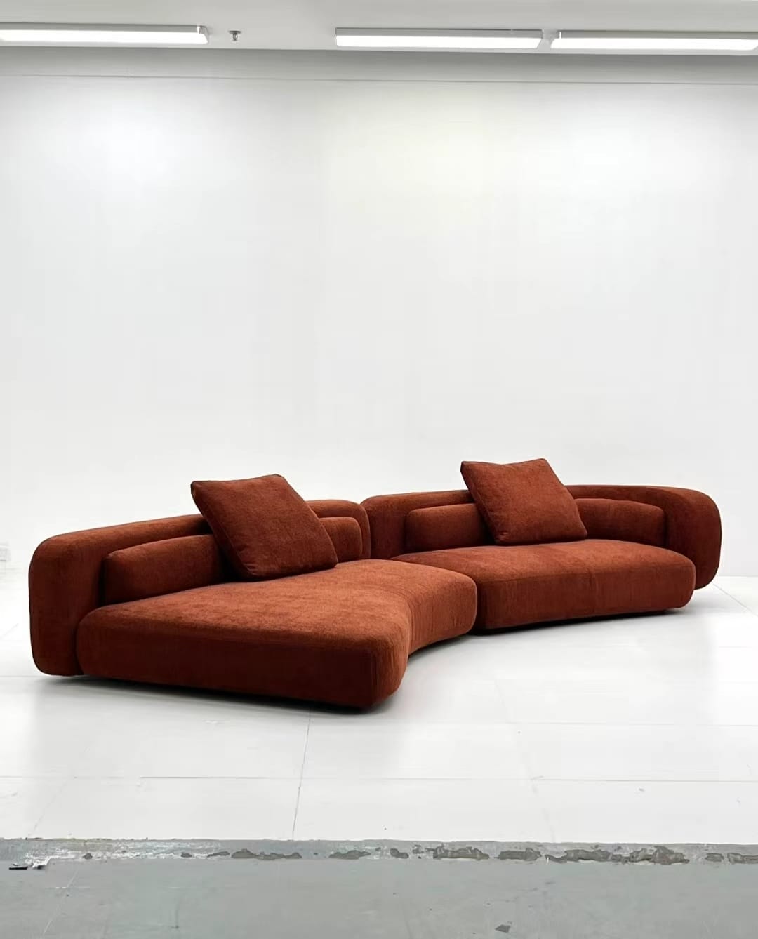 Modern Curved Modular Sectional Sofa with Rounded Arms image 6 Modern Curved Modular Sectional Sofa with Rounded Arms