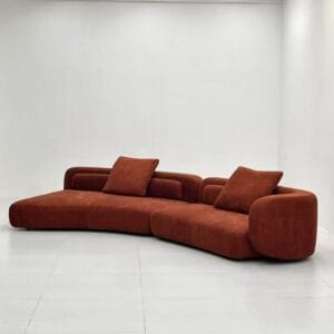 Modern Curved Modular Sectional Sofa with Rounded Arms image 7 Modern Curved Modular Sectional Sofa with Rounded Arms