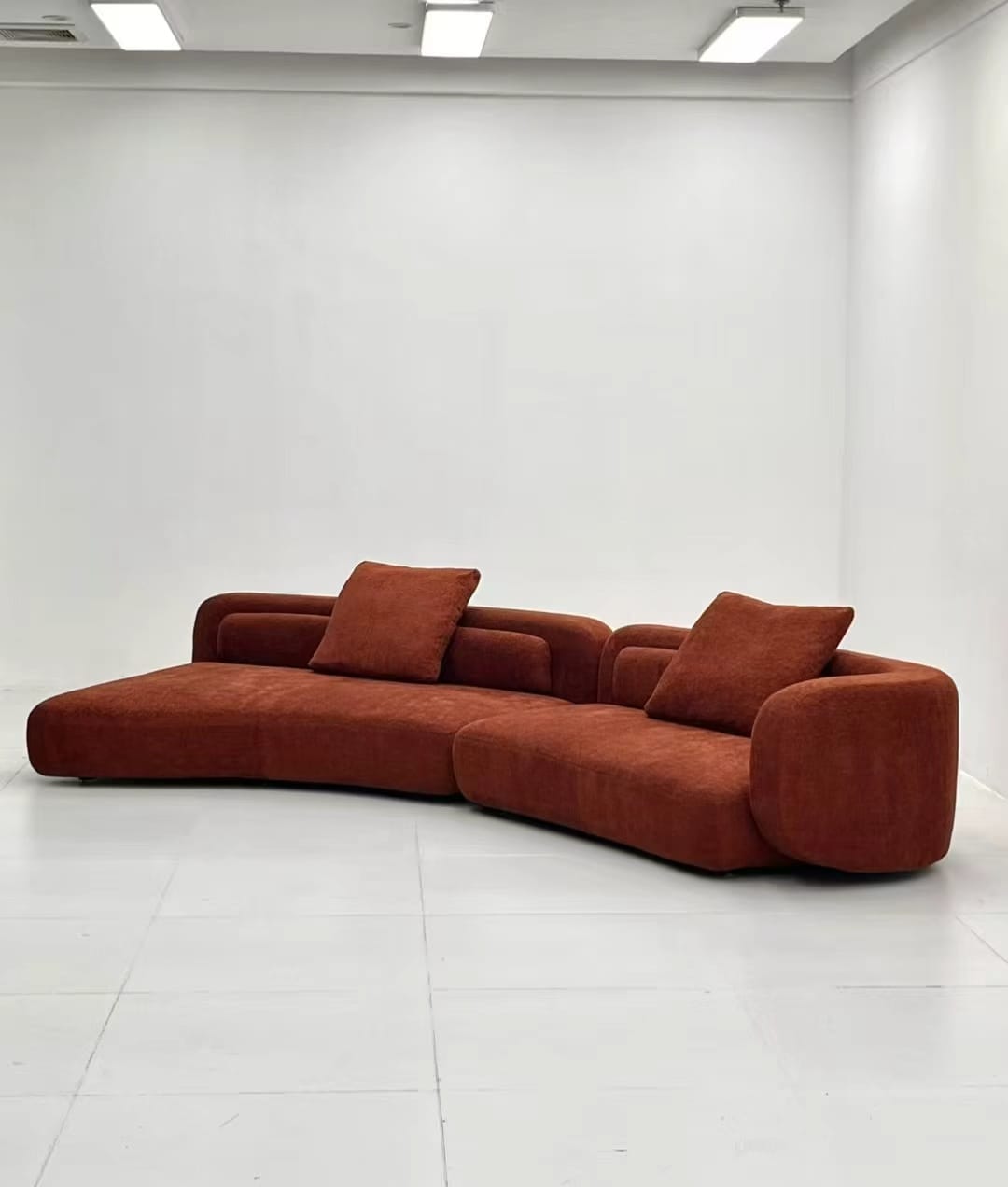 Modern Curved Modular Sectional Sofa with Rounded Arms image 7 Modern Curved Modular Sectional Sofa with Rounded Arms
