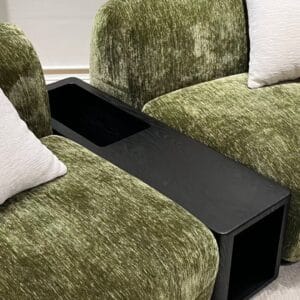 Modern Curved Modular Sofa with Integrated Side Table image 2 Modern Curved Modular Sofa with Integrated Side Table