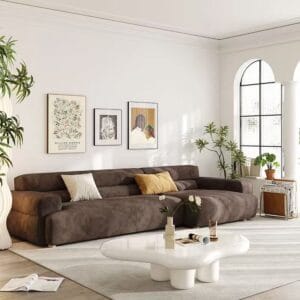 Custom modular sofa with wide seats for villa and hotel lounge Custom modular sofa with wide seats for villa and hotel lounge