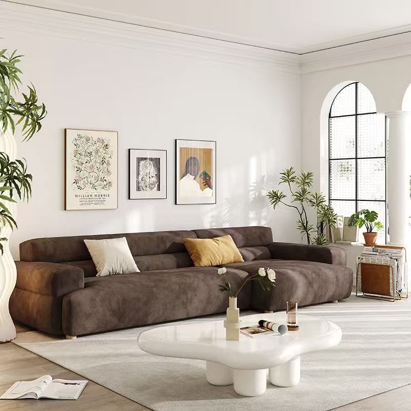 Custom modular sofa with wide seats for villa and hotel lounge