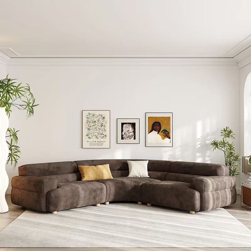 Deep seat sofa design with soft cushions for project buyers
