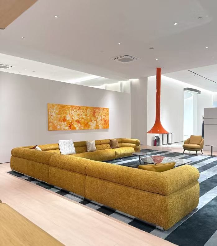 Modern Modular Sectional Sofa with Rounded Arms Modern modular sectional sofa with rounded arms