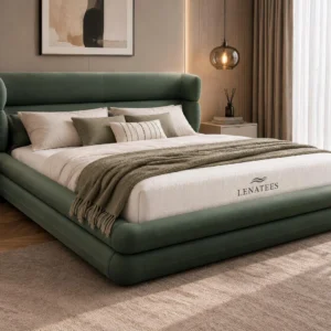M085 Rounded Headboard Upholstered Bed