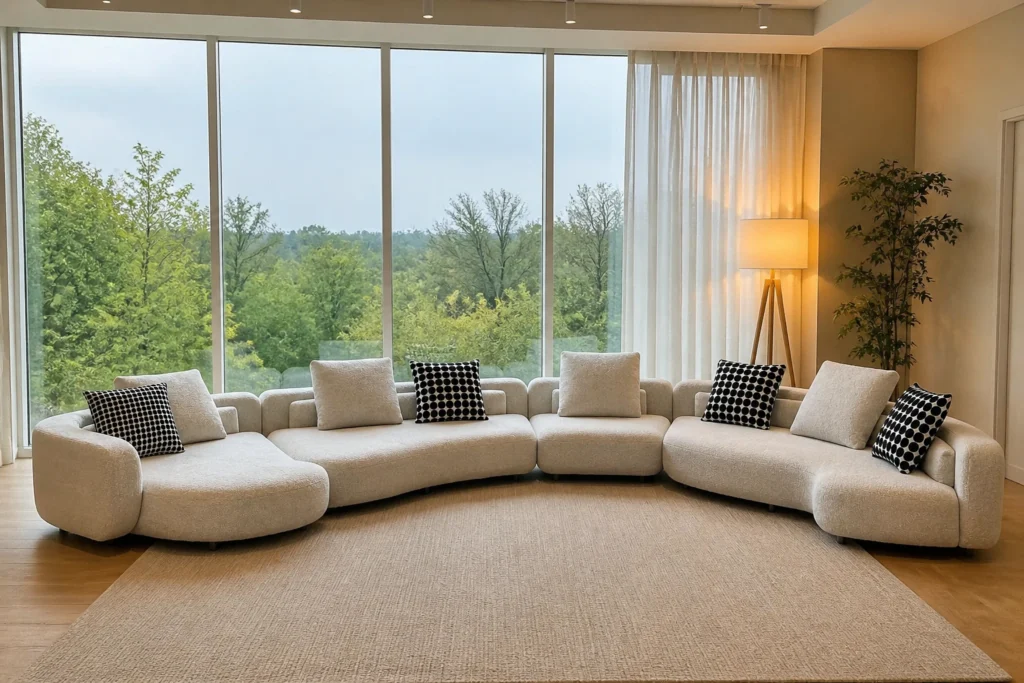 FX-6024 upholstered sofa shown in the 2026 collection