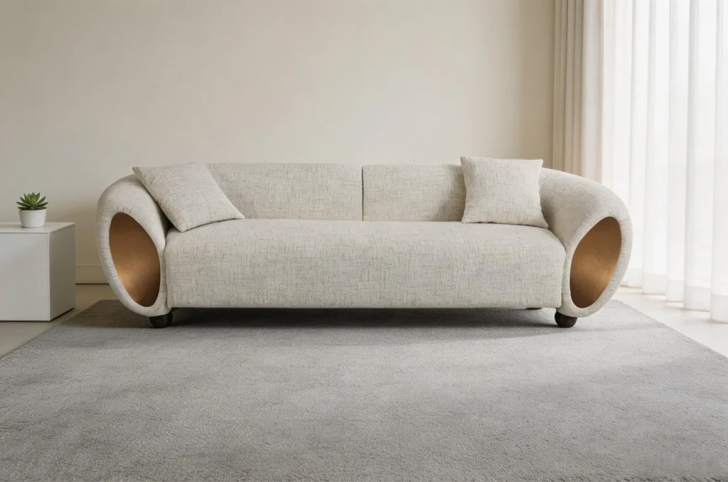 WZ3013 upholstered sofa shown in the 2026 collection