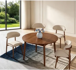 Alternate view of SYL603 Round Extendable Dining Table with Y68 Chairs