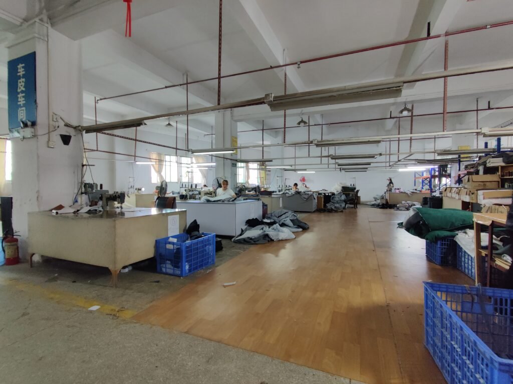 Upholstery sewing workstations with covering pieces and thread